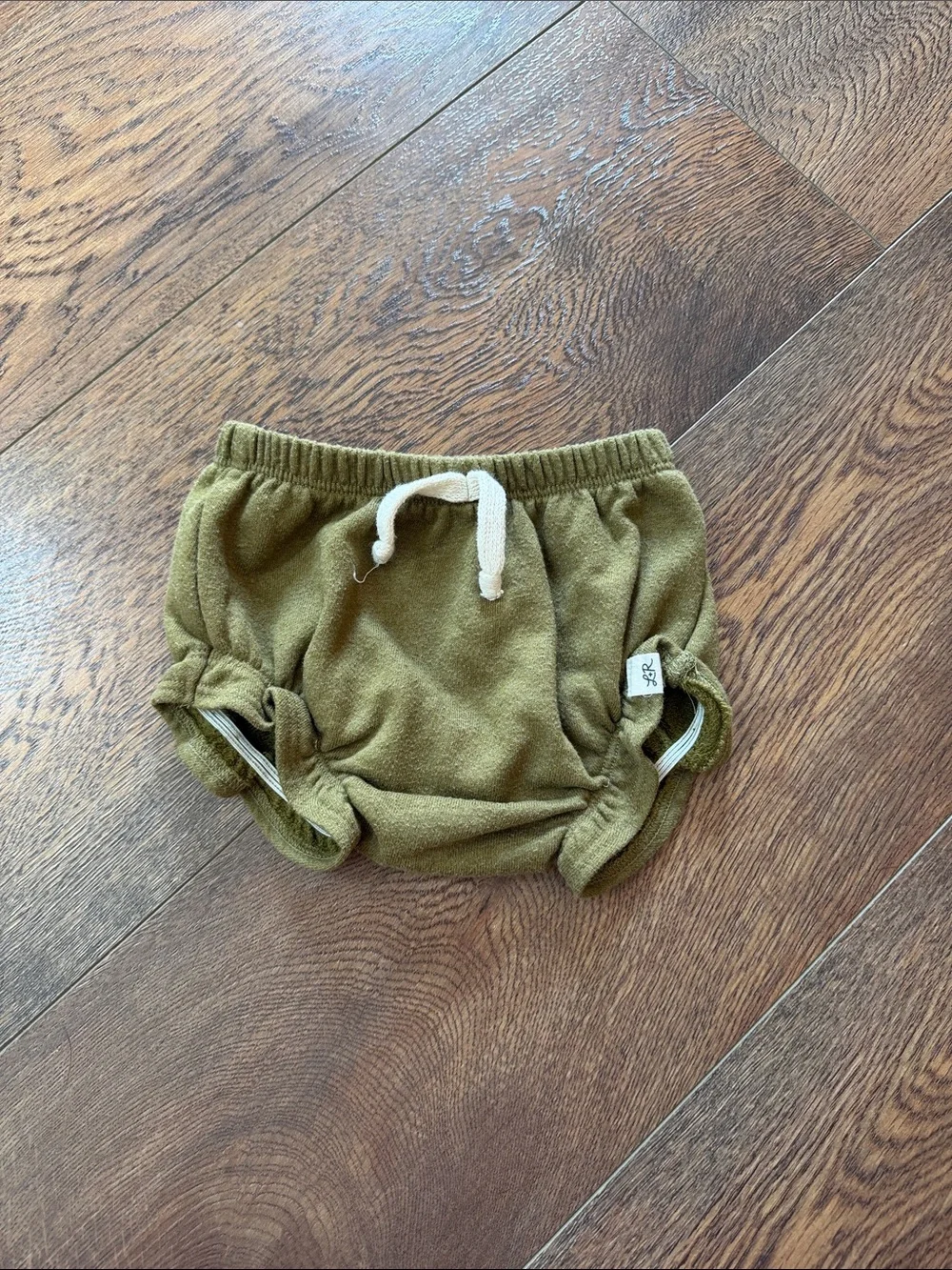 Little road co. Olive Green ruffle shorts